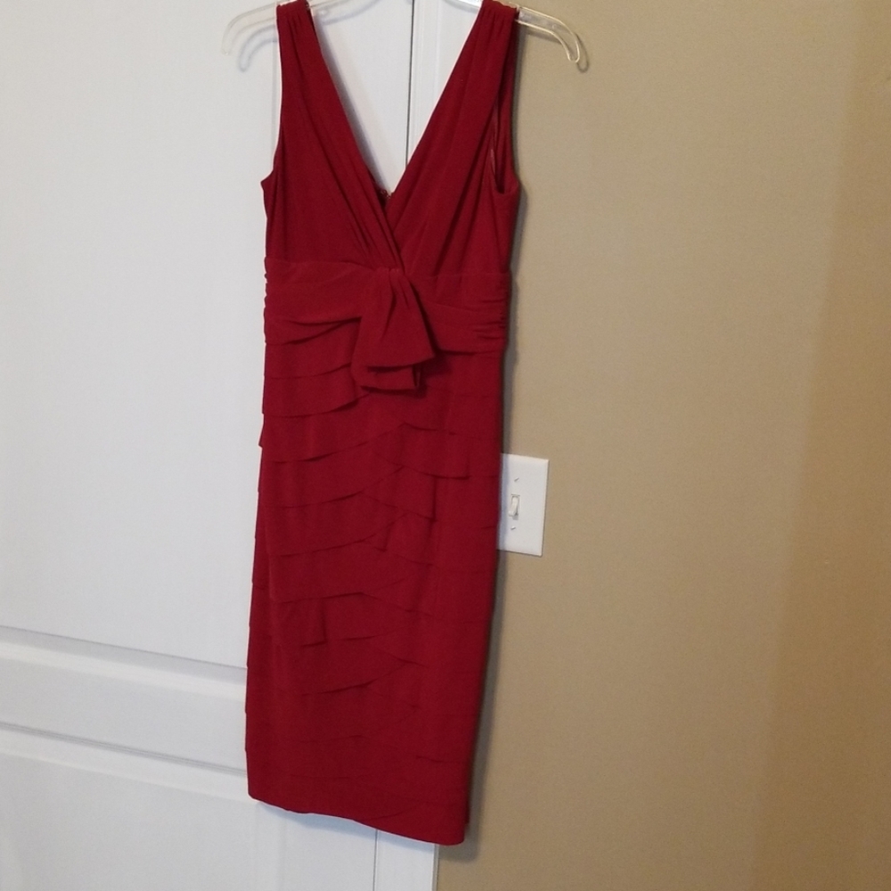 Dark red dress